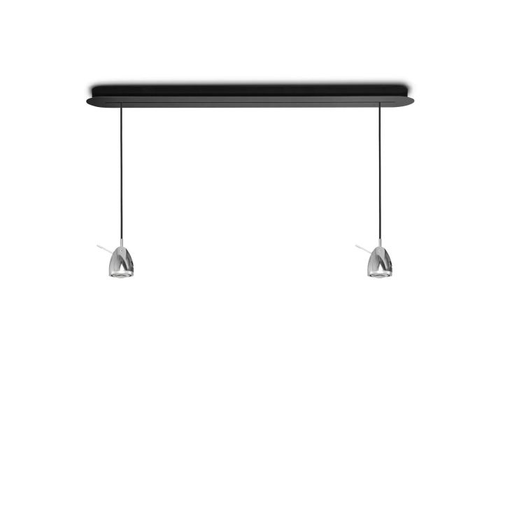 Led-2er-Pendelleuchte YLUX-2PL-1190-C-Kp Kopf alu poliert