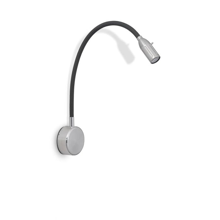 Less´n´more LED-Wandleuchte ZEUS Z-BWL2-C-KA-FA Kopf Aluminium 45 cm Flexschlauch Less´n´more LED-Wandleuchte ZEUS Z-BWL2-C-KA-FA Kopf Aluminium 45 cm Flexschlauch