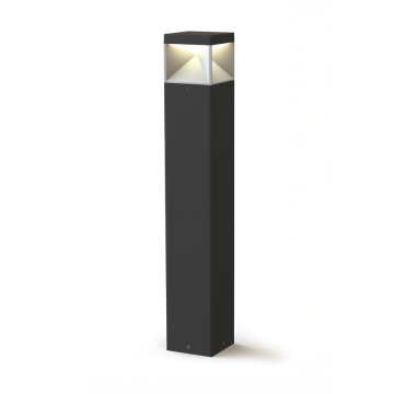 Mobilux LED-Pollerleuchte SQUARELINE POLLER IP65 3000K dunkelgrau