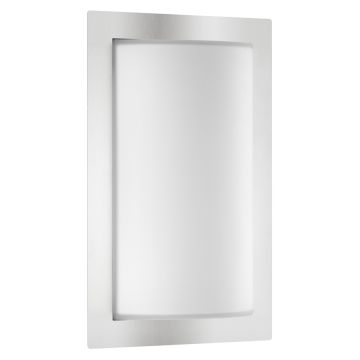 LCD LED-Wandaußenleuchte mit Sensor 31x20cm Edelstahl 043LEDSEN