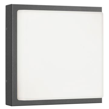 LCD Wandaußenleuchte mit Sensor 25x25cm graphit 045SEN