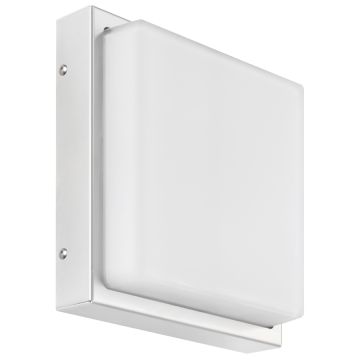 LCD LED-Wandaußenleuchte mit Sensor 25x25cm Edelstahl 046LEDSEN