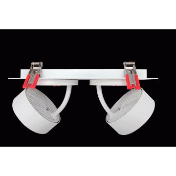 LED-Einbauleuchte DISCLINE DUO DOWNLIGHT 2x25W 930 40° schwarz