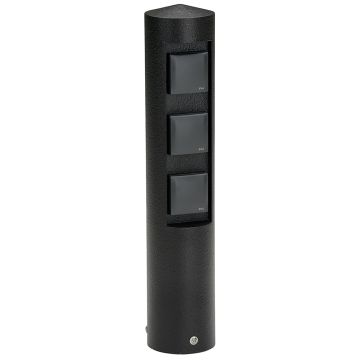 Steckdosensäule 3-fach Schwarz