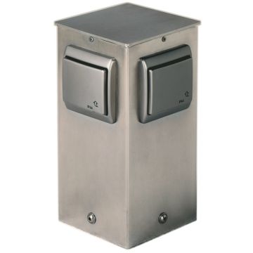 Steckdosensäule 4-fach Edelstahl