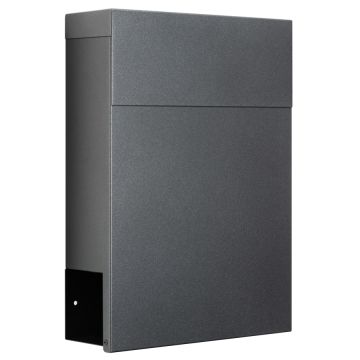 LCD Briefkasten mit Zeitungsfach 44x32cm Graphit 3030