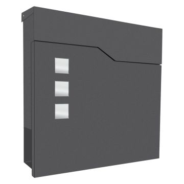 	LCD Briefkasten mit Zeitungsfach Graphit 3039