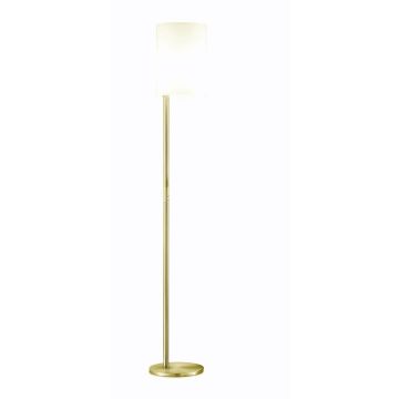 GKS Knapstein LED-Deckenfluter KIRA Messing matt/Chintz weiß 41.953.03-10
