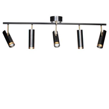 By Rydens Spot Puls Bar Spotlight 5-flam Schwarz matt 4201610-4002