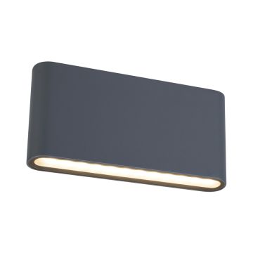 LCD LED-Wandaußenleuchte Up & Down 9x18cm Graphit 5180