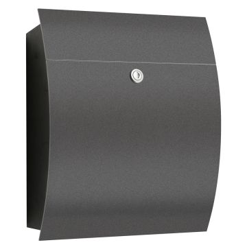 CMD Briefkasten Anthrazit 31x40x14cm Korpus: Schwarz 77