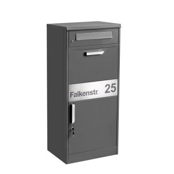 CMD Paketbriefkasten mit Gravur 9046/Gravur Anthrazit 50x37x112cm