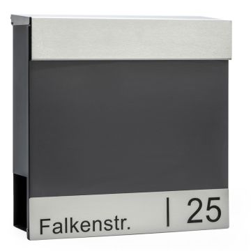 CMD Briefkasten mit Gravur 9048 Anthrazit 37x37x11cm