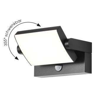 CMD LED-Wandaußenleuchte 9081 mit Infrarotsensor Anthrazit CCT Switch