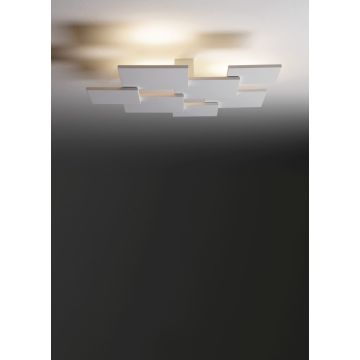 Cattaneo LED-Deckenleuchte BASALT Weiß 66 cm 897/60 P