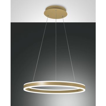 Fabas Luce LED-Pendelleuchte PALAU Gold matt 60 cm 3743-40-225