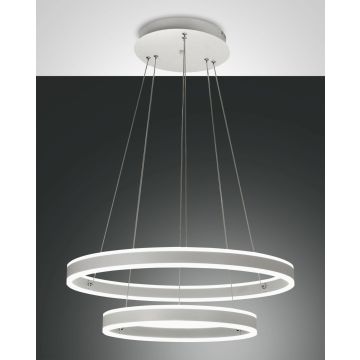 Fabas Luce LED-Pendelleuchte PALAU Weiß 40 cm/60 cm 3743-45-102