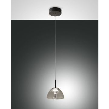 LED-Pendelleuchte Lucille Schwarz Rauchglas