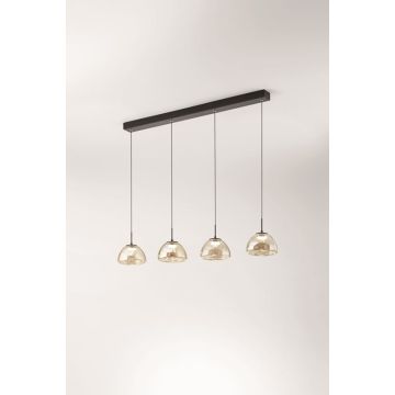 LED-Pendelleuchte Lucille Schwarz Cognac