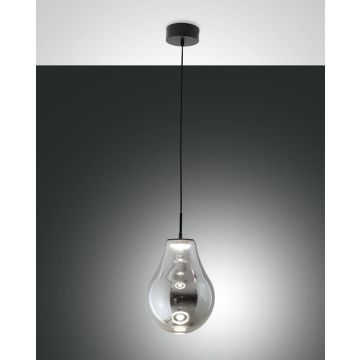 LED-Pendelleuchte Noa Schwarz Rauchglas