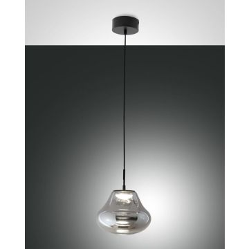 LED-Pendelleuchte Deva Schwarz Rauchglas