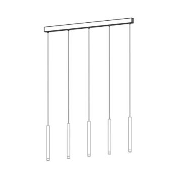 Loom-Design 5-er Baldachin zu VALKYRIE rechteckig Schwarz dimmbar 840-024