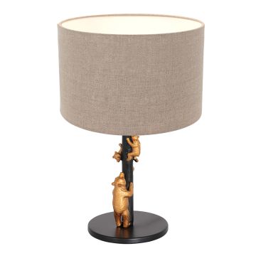 Steinhauer Lighting Tischleuchte ANIMAUX Grau Schwarz 20 cm 8231ZW