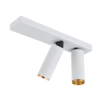 Loom-Design 1-er LED-Wand- /Deckenstrahler X-BEAM DOUBLE Weiß/Gold 868-001