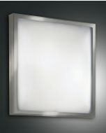 Fabas Luce LED-Deckenleuchte OSAKA 40x40cm Nickel 3565-65-178
