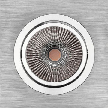 LED-Einbaustrahler MOBiDIM COB CLASSIC Q 9W 927 45° alu