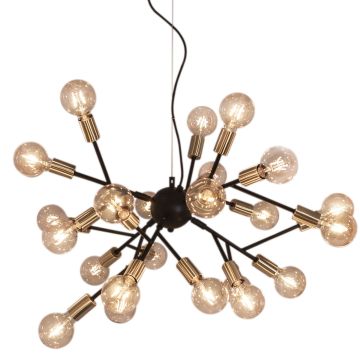 By Rydens Pendelleuchte Heroes 24-flam 80 cm Schwarz matt 4200460-4002