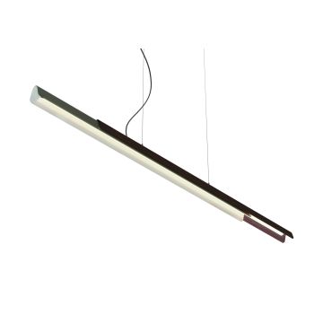 LED-Pendelleuchte DALA LINEAR Grau Holz