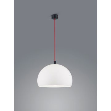 Helestra Pendelleuchte DORO Schwarz matt/rot Weiß 40 cm 16/2340.75/5045