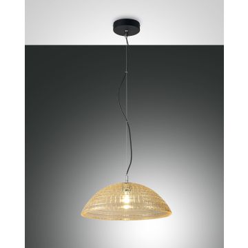 Fabas Luce Pendelleuchte DIAMOND schwarz/amber 3635-40-125