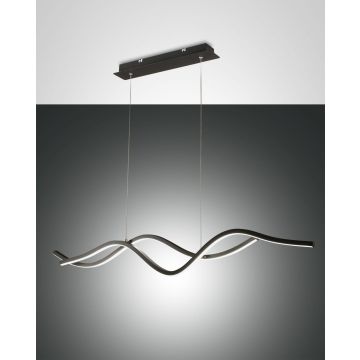 Fabas Luce LED-Pendelleuchte SINUO Schwarz 7 cm 3666-45-101