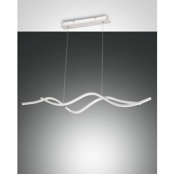 Fabas Luce LED-Pendelleuchte SINUO Weiß 7 cm 3666-45-102