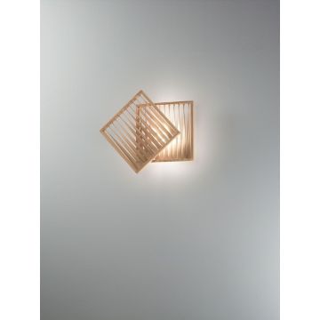 Fabas Luce LED-Wandleuchte LOFT Eschenholz 3690-21-132