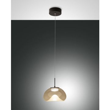 LED-Pendelleuchte Brena Schwarz Cognac 