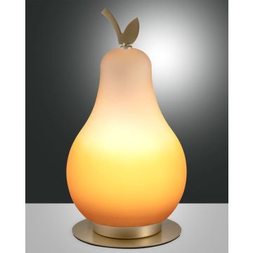 LED-Tischleuchte Wilma Messing satiniert orange