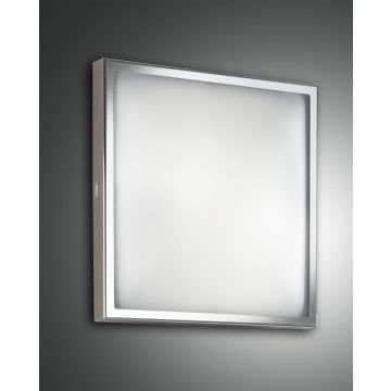 Fabas Luce LED-Deckenleuchte OSAKA 30x30cm Chrom glänzend 3565-61-138