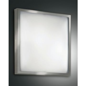 Fabas Luce LED-Deckenleuchte OSAKA 40x40cm Nickel 3565-65-178