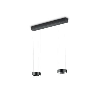 GKS Knapstein LED-Pendelleuchte ZERA-2 schwarzl matt Prismenabdeckung 51.517.07-1