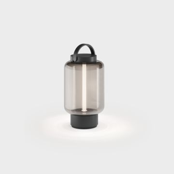IP44.de Leuchten LED-Akku-Tischleuchte QU Schwarz - Amber 93950-JB