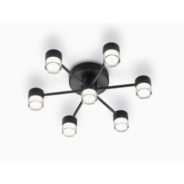 Helestra LED-7-flammig Deckenleuchte KALA Schwarz matt 5-5008.22