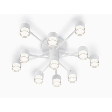 Helestra LED-11-flammigDeckenleuchte KALA Weiß matt 5-5009.07