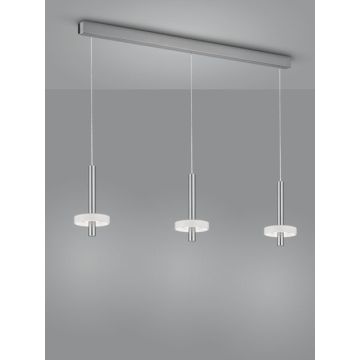 Helestra LED-3er-Pendelleuchte KEA Nickel 66/2108.06/5303