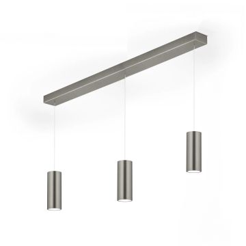 Knapstein 3er-LED-Pendelleuchte HELLI Nickel 51.511.05