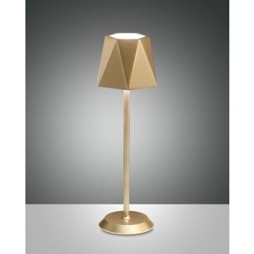 Fabas Luce LED-Akku-Tischleuchte KATY Gold matt 3678-30-189