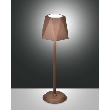 Fabas Luce LED-Akku-Tischleuchte KATY Rostbraun 3678-30-361