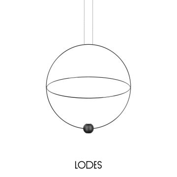 Lodes LED-Pendelleuchte ELARA 60cm/80cm schwarz/gold 2700K/3000K 20621